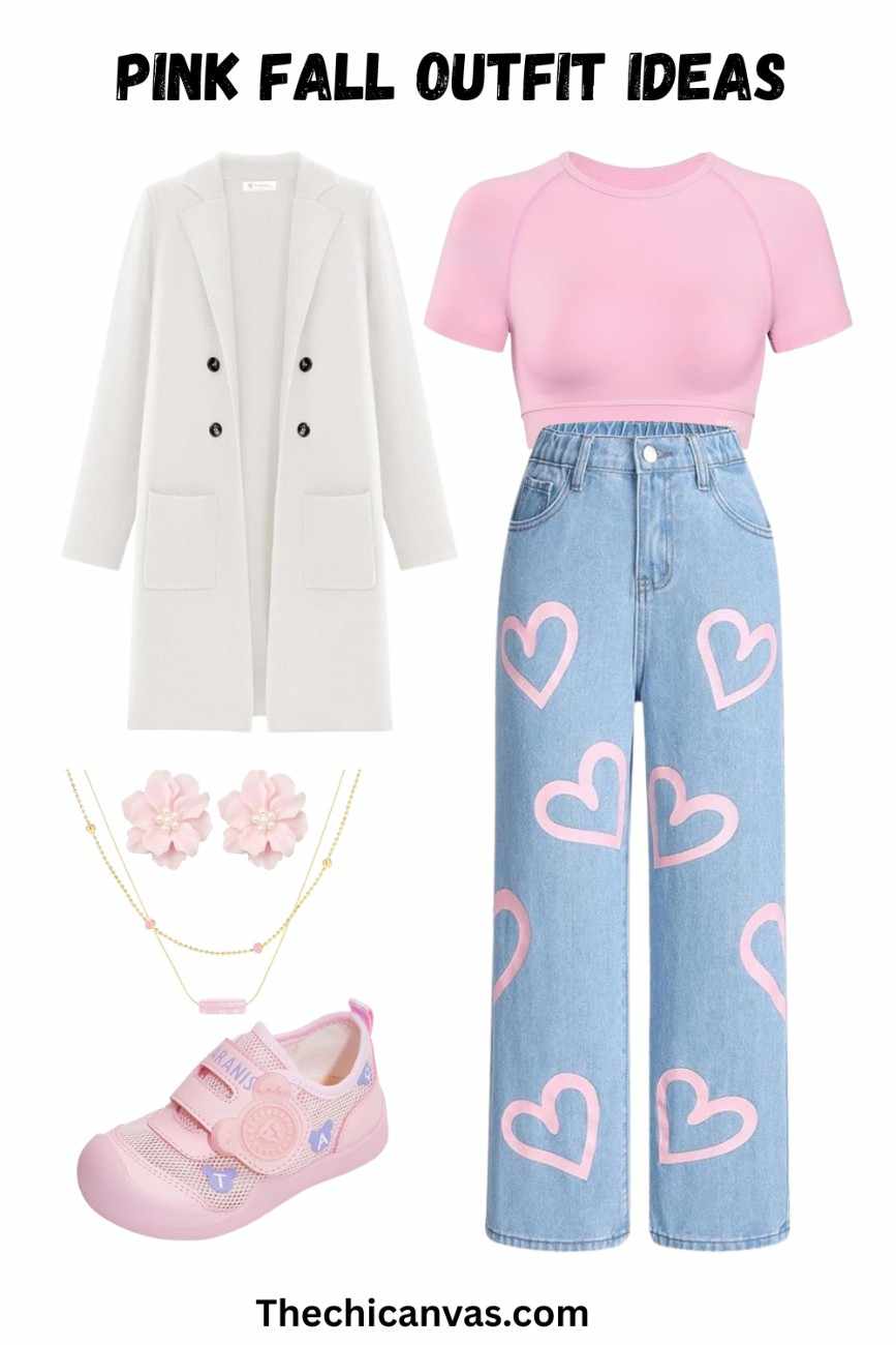 Chic-pink-fall-outfit-with-wide-legbowpantscozycardigan-and-checke-red-hoops.jpeg