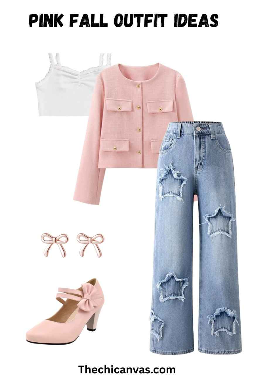 Pink-fall-outfit-with-cami-cardigan-bow-pants-hoops-and-heel.jpeg