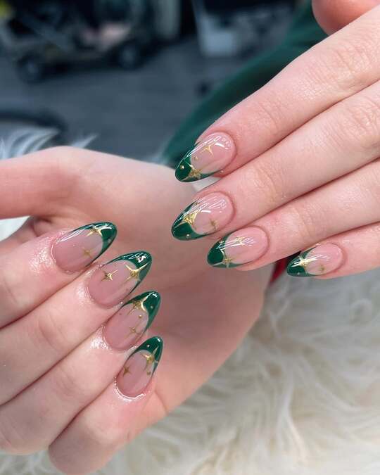 Green-glitter-French-tip-nails.jpg